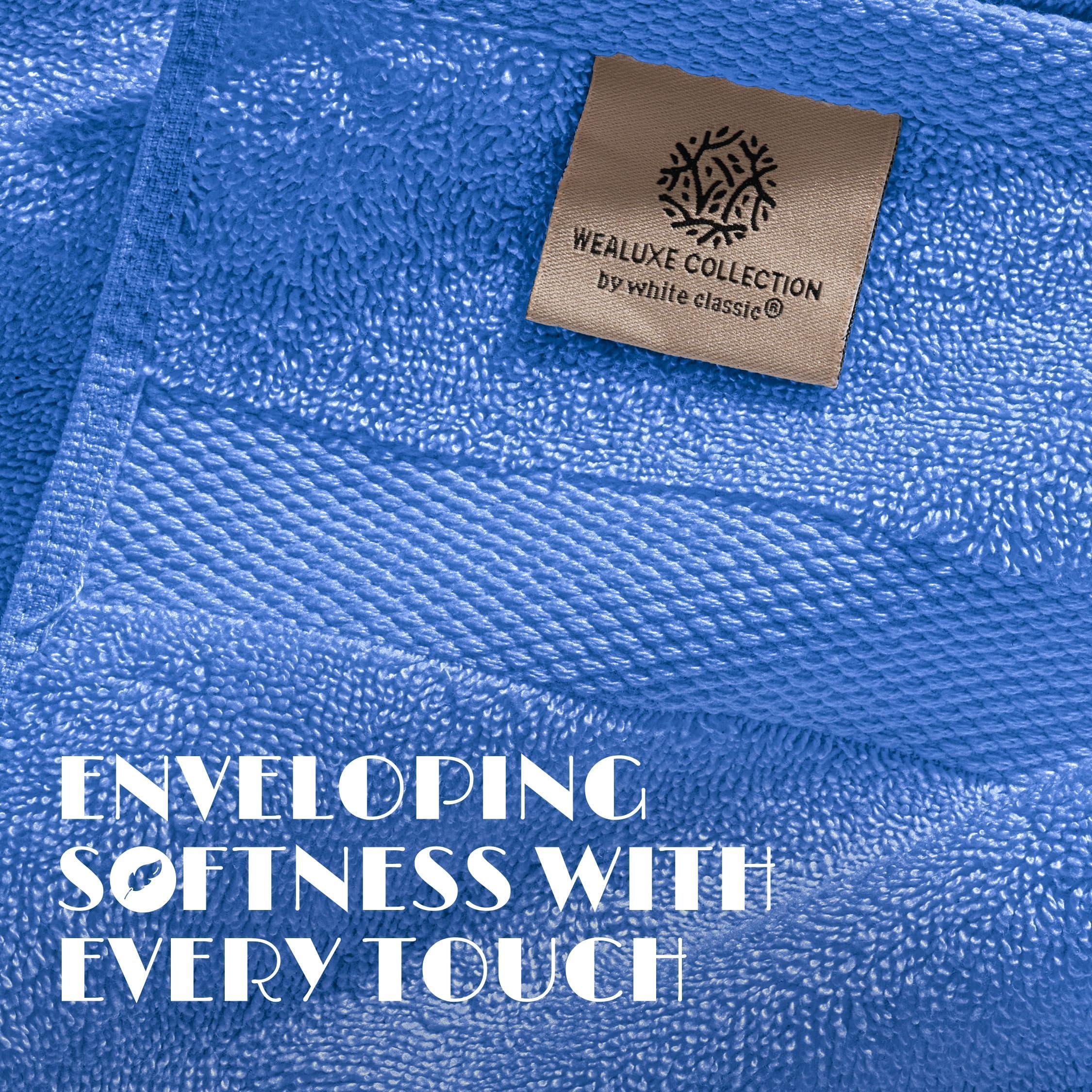 Light Blue Washcloths Set 12 Pack for Body Face Towel 12x12 Inch Cotton Wash Cloths Bulk Spa Fingertip Wash Clothes Soft Absorbent Gym Towels by Zamzamas