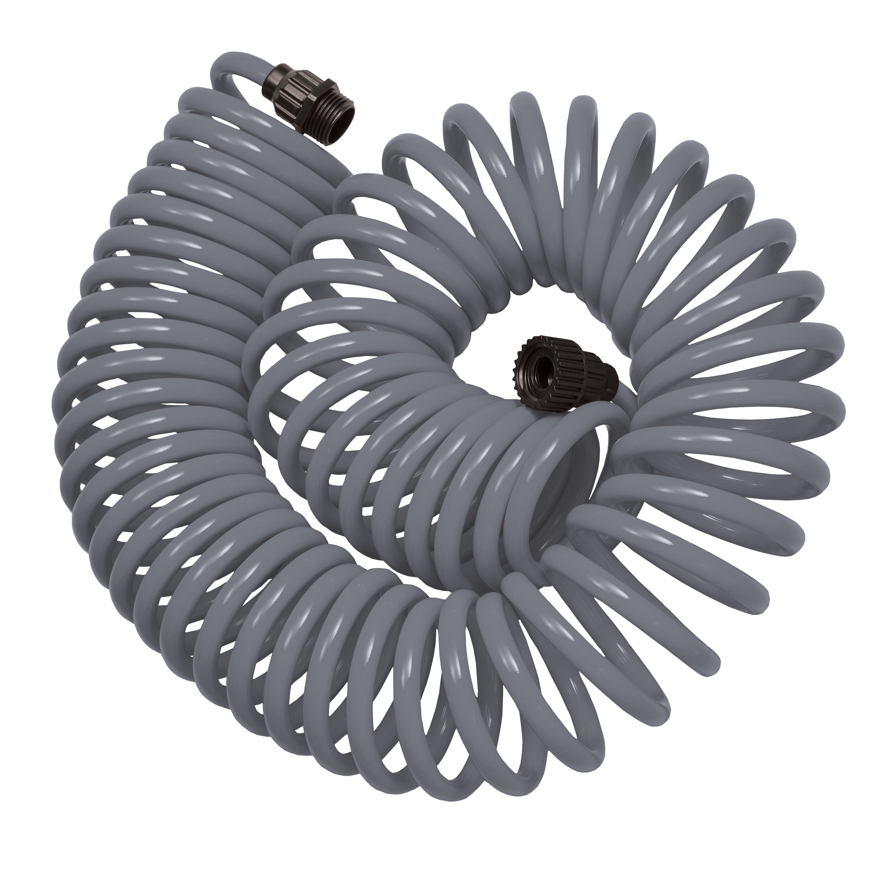 50' Gray Coil Hose w/8-Pattern Plastic Nozzle 27560 by Orbit Irrigation