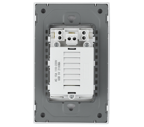 Dual USB Wall Outlet Port 15A Power Socket Charger AC Receptacle Plate by Homemaintenancesupplies2