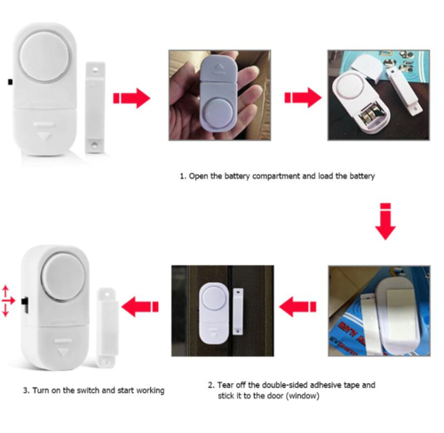 6 PCS WIRELESS Home Window Door Burglar Security ALARM System Magnetic by Homemaintenancesupplies2