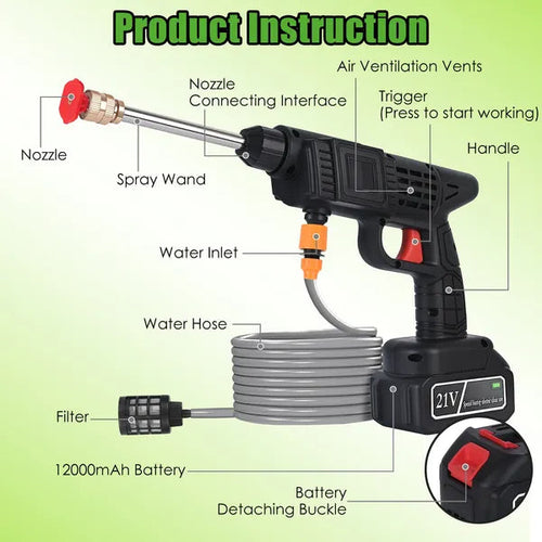 Cordless Pressure Washer Portable Electric Power Washer High Pressure by Homemaintenancesupplies2