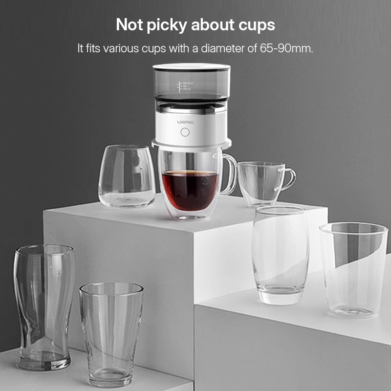 Mini Electric Coffee Grinder & Brewer – Automatic Drip Coffee Maker with Stirring Cup by eprolo