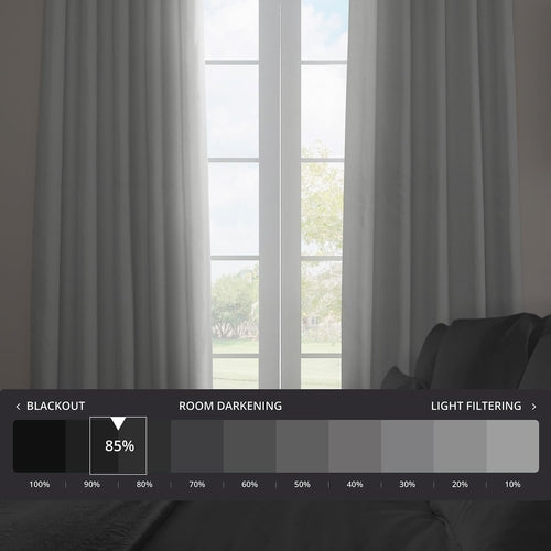 Faux Linen Room Darkening Curtains - 1 Panel, 50W X 96L, Color Oyster by Homemaintenancesupplies2