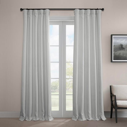 Faux Linen Room Darkening Curtains - 1 Panel, 50W X 96L, Color Oyster by Homemaintenancesupplies2