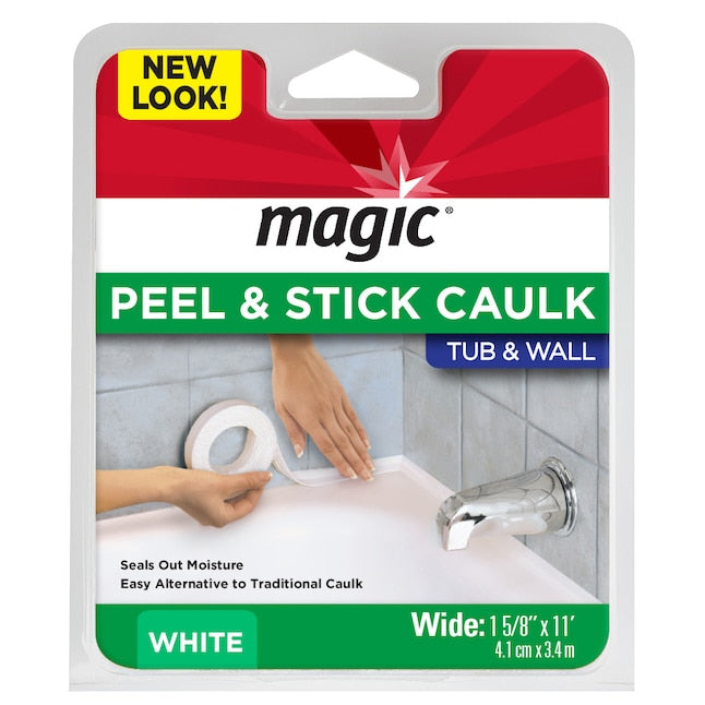 Magic White Bathtub Sealer Trim for Tubs & Floors