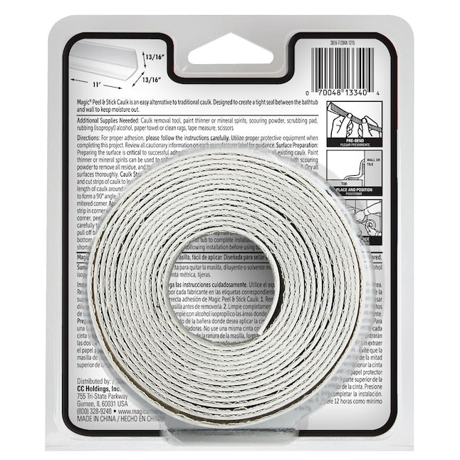 Magic White Bathtub Sealer Trim for Tubs & Floors