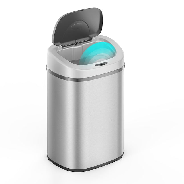 NINESTARS 21.1 Gallon Motion Sensing Trash Can - Stainless Steel