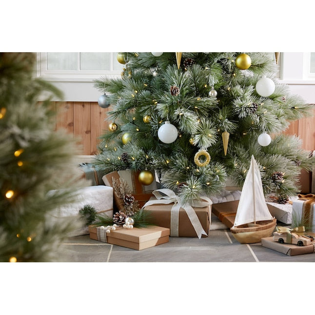 Holiday Living 7.5ft Flocked Pre-lit Artificial Christmas Tree