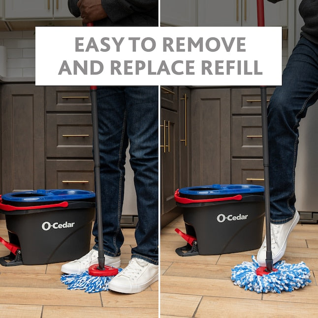 O-Cedar RinseClean Spin Mop: Hands-Free Floor Cleaning with Bucket