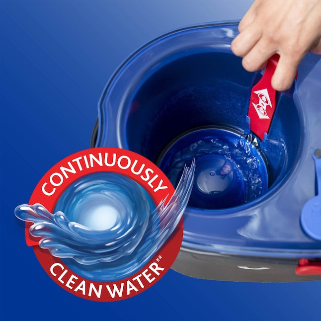 O-Cedar RinseClean Spin Mop: Hands-Free Floor Cleaning with Bucket
