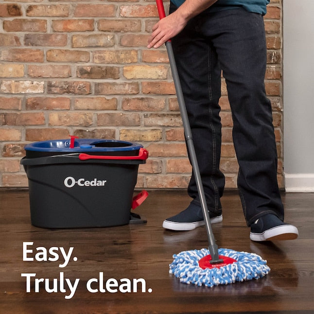 O-Cedar RinseClean Spin Mop: Hands-Free Floor Cleaning with Bucket