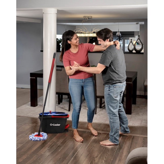 O-Cedar RinseClean Spin Mop: Hands-Free Floor Cleaning with Bucket