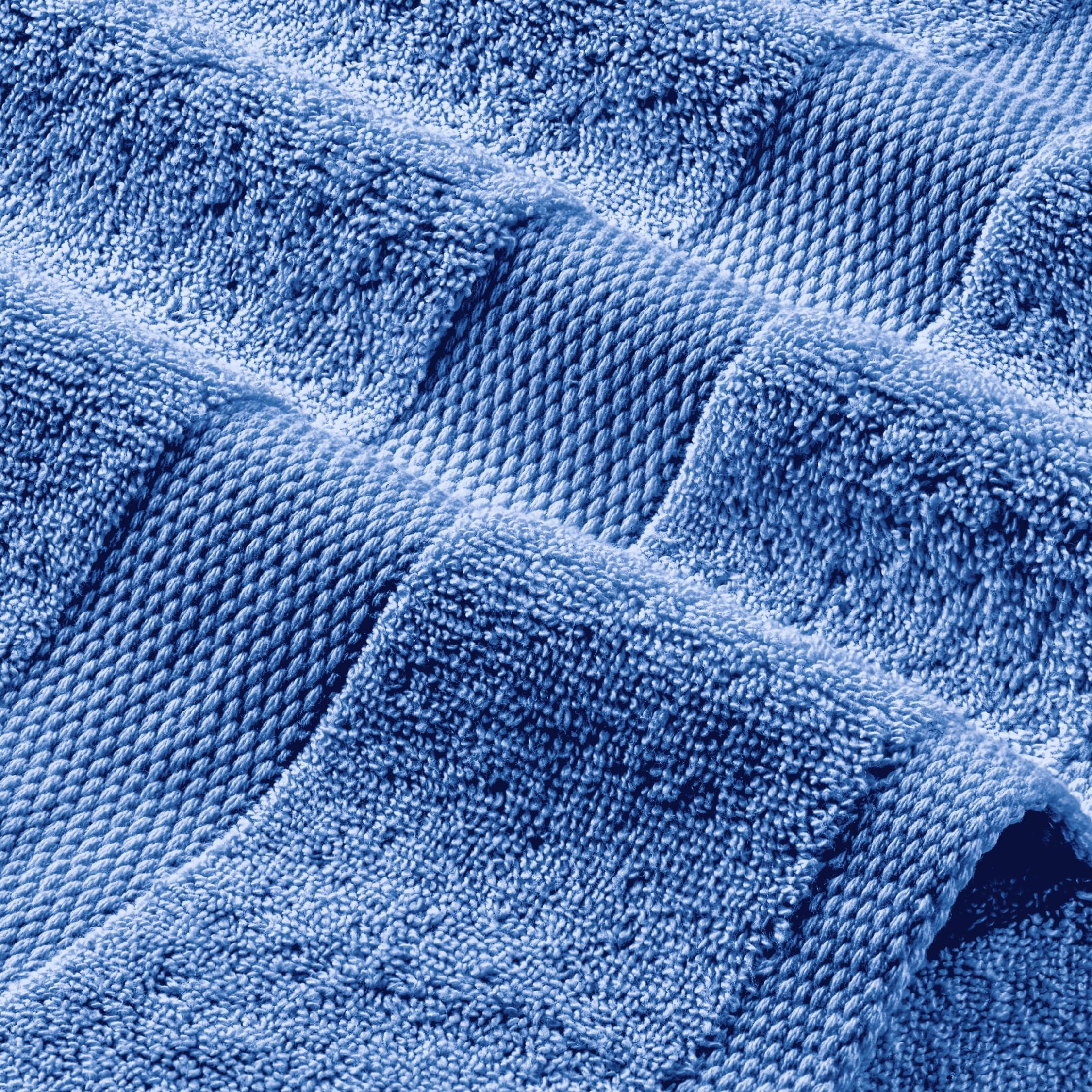 Light Blue Washcloths Set 12 Pack for Body Face Towel 12x12 Inch Cotton Wash Cloths Bulk Spa Fingertip Wash Clothes Soft Absorbent Gym Towels by Zamzamas