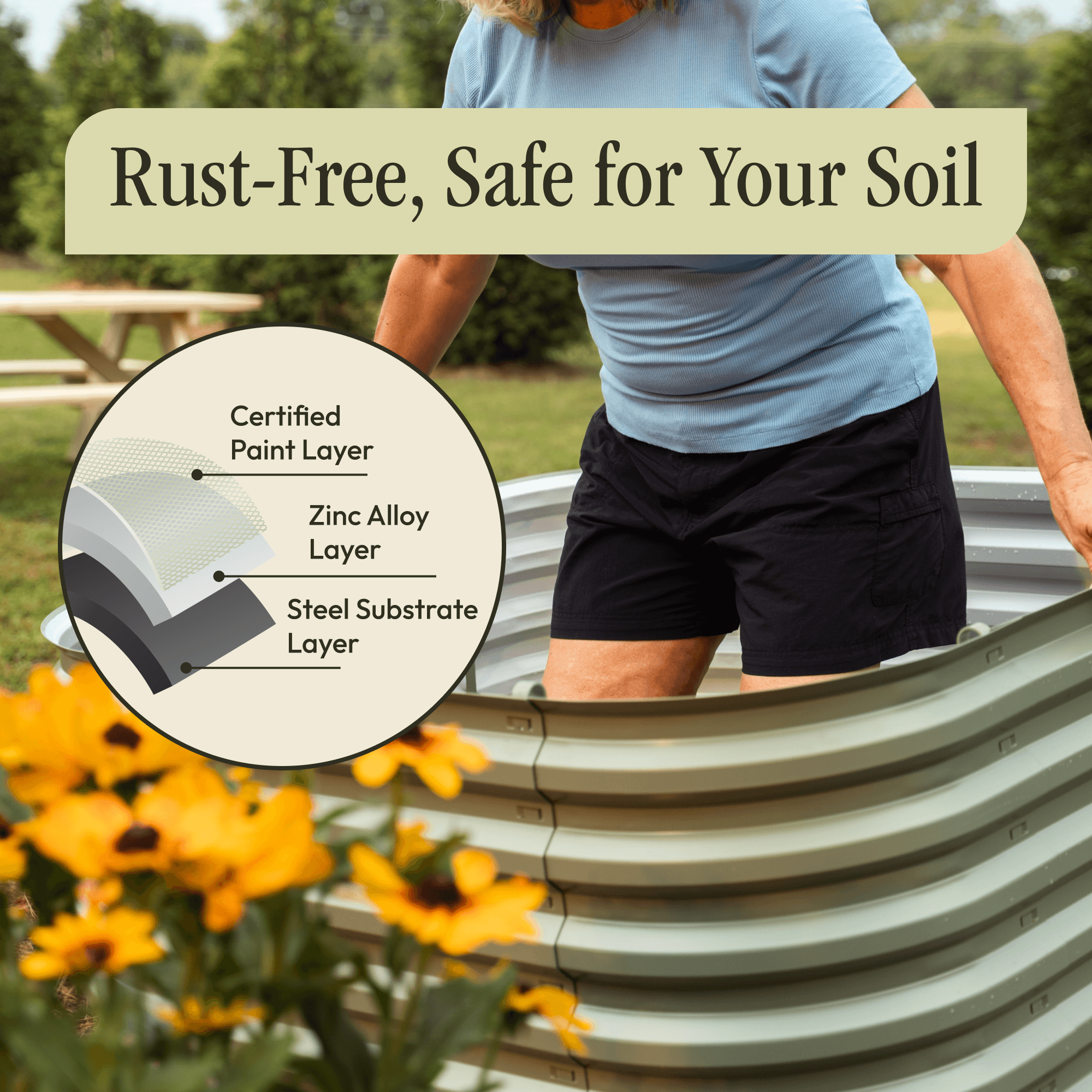 Gro-Rite "No Tools Needed" Premium Metal Raised Garden Bed Kit by Gro-Rite Garden Global LLC
