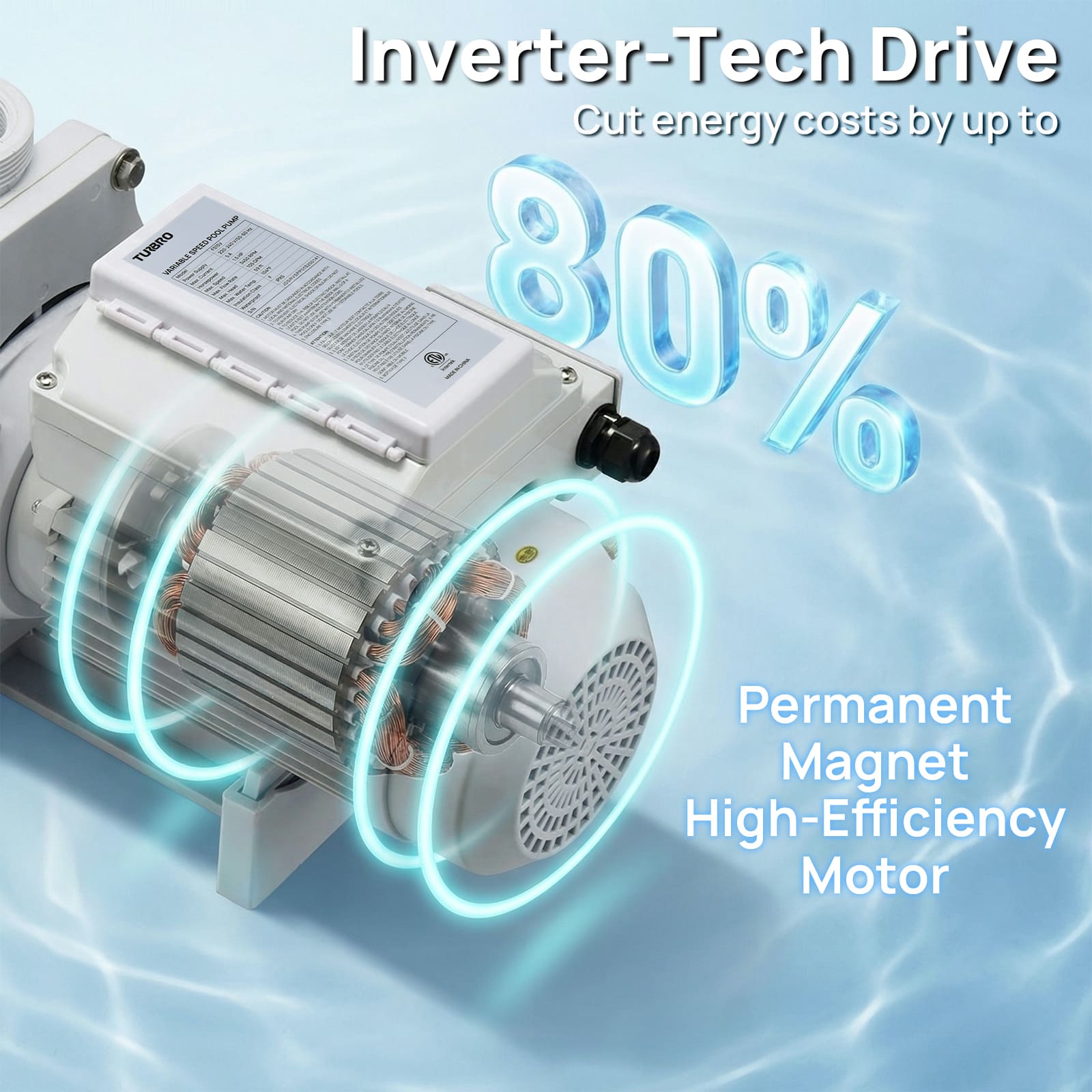 FlowSense Variable Speed Pool Pump, Above-Ground by TURBRO