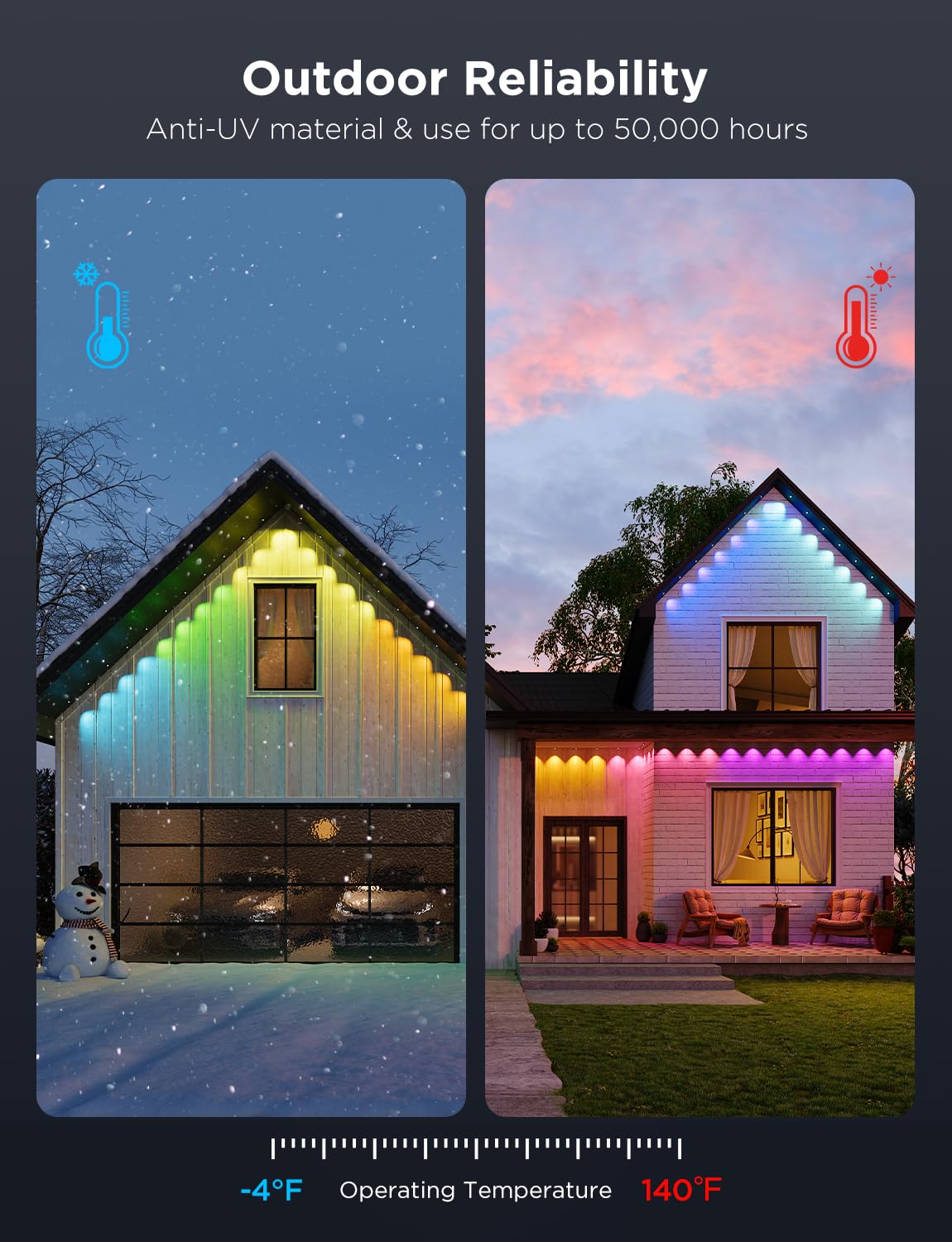 Govee Permanent Outdoor Lights Pro, 200ft with 120 RGBIC LED Lights, White by Homemaintenancesupplies.com