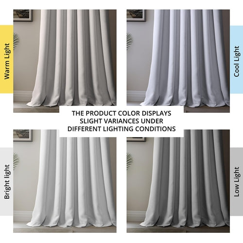 Faux Linen Room Darkening Curtains - 1 Panel, 50W X 96L, Color Oyster by Homemaintenancesupplies2
