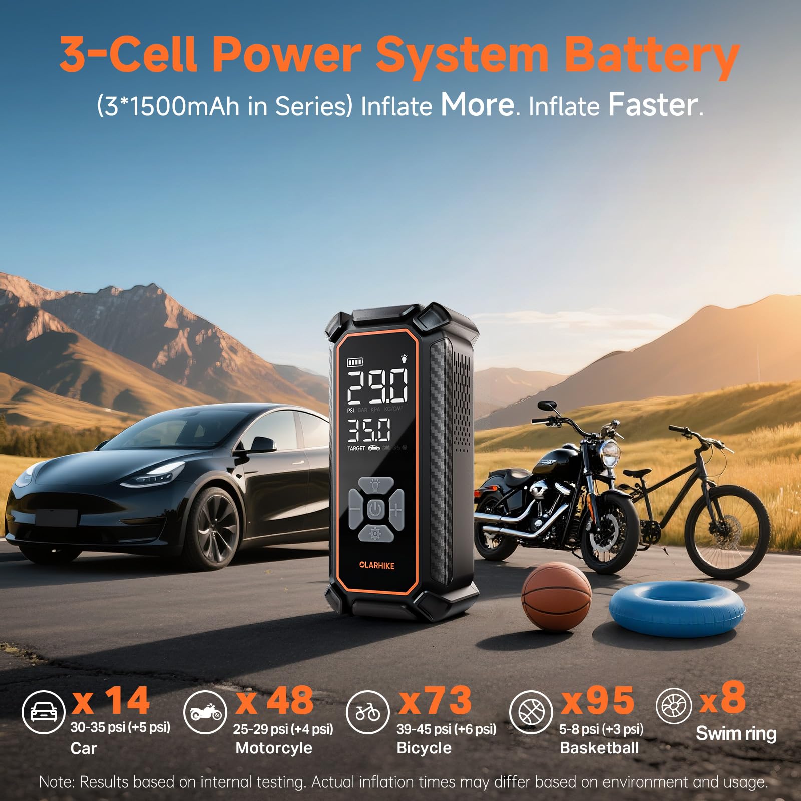 OlarHike Tire Inflator Portable Air Compressor, with Premium Storage Case by Homemaintenancesupplies.com