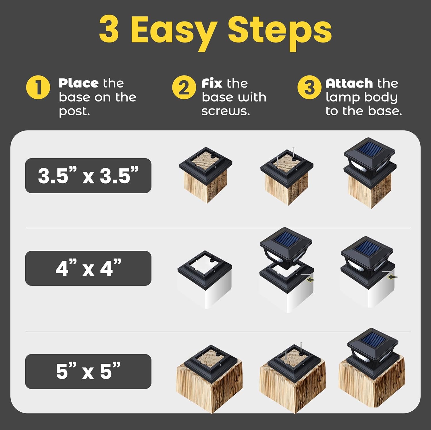 Solar Post Cap Lights BICSGL-12 by Brighticonic
