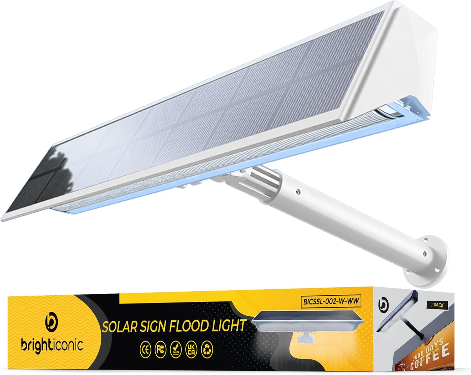 Solar Sign Light Flood Lights 13" BICSSL-02 by Brighticonic