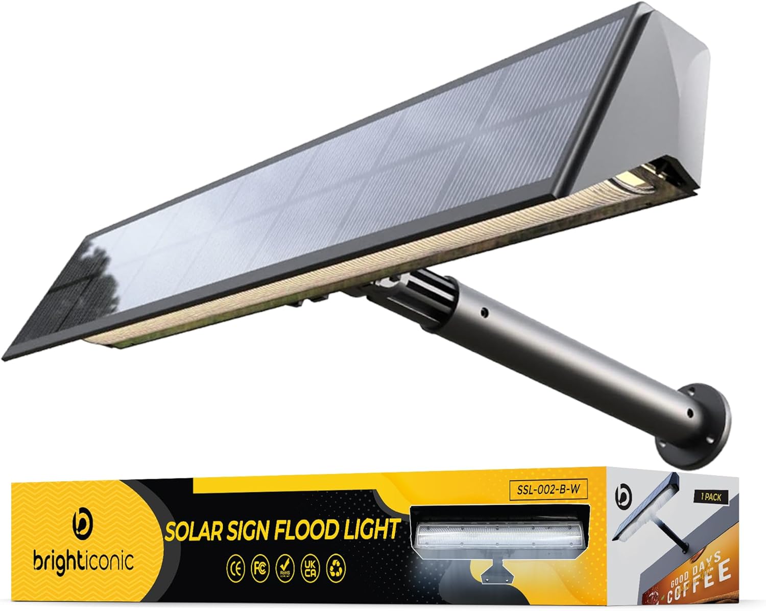 Solar Sign Light Flood Lights 13" BICSSL-02 by Brighticonic