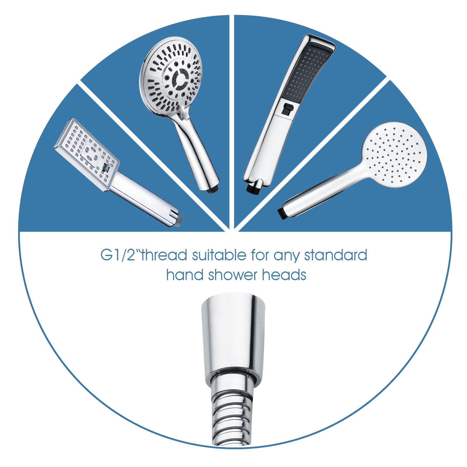 69 Inch Shower Hose For Hand Held Shower Heads,Stainless Steel Kink-Free Hose by brightshowers
