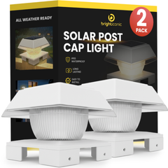 Solar Post Cap Lights Dual Mode ‎BICSGL-14 (2Pack) by Brighticonic