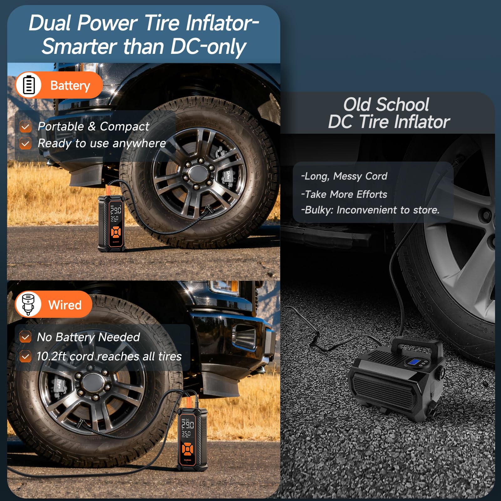 OlarHike Tire Inflator Portable Air Compressor, with Premium Storage Case by Homemaintenancesupplies.com