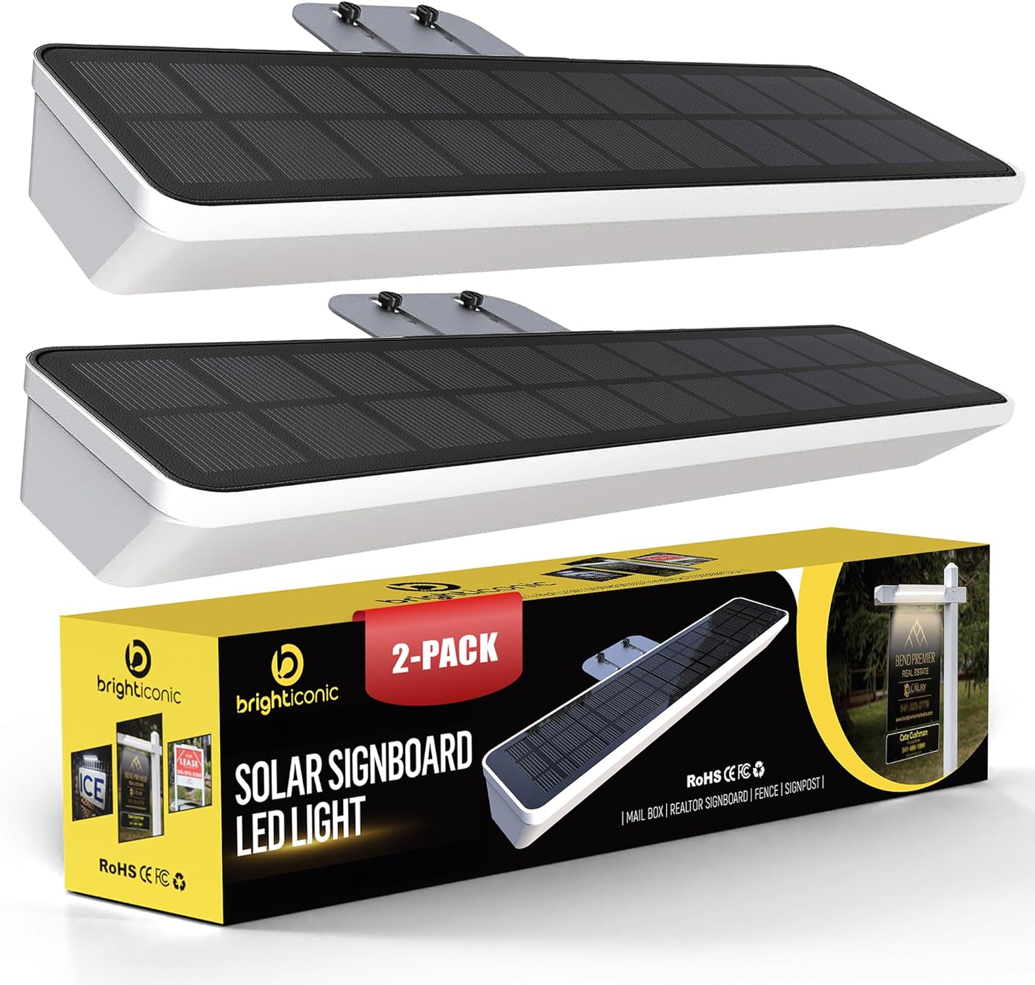 Solar Sign Lights for Advertising and Real Estate BICSSL-01 by Brighticonic
