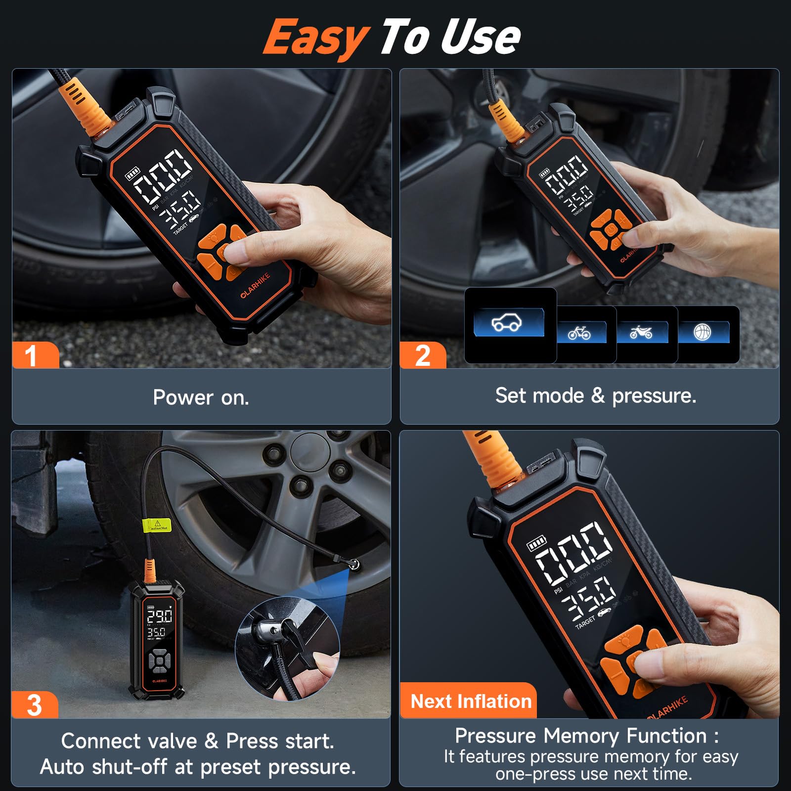 OlarHike Tire Inflator Portable Air Compressor, with Premium Storage Case by Homemaintenancesupplies.com
