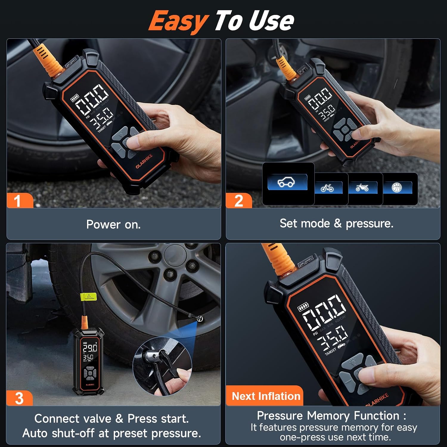 OlarHike Tire Inflator Portable Air Compressor, with Premium Storage Case by Homemaintenancesupplies.com