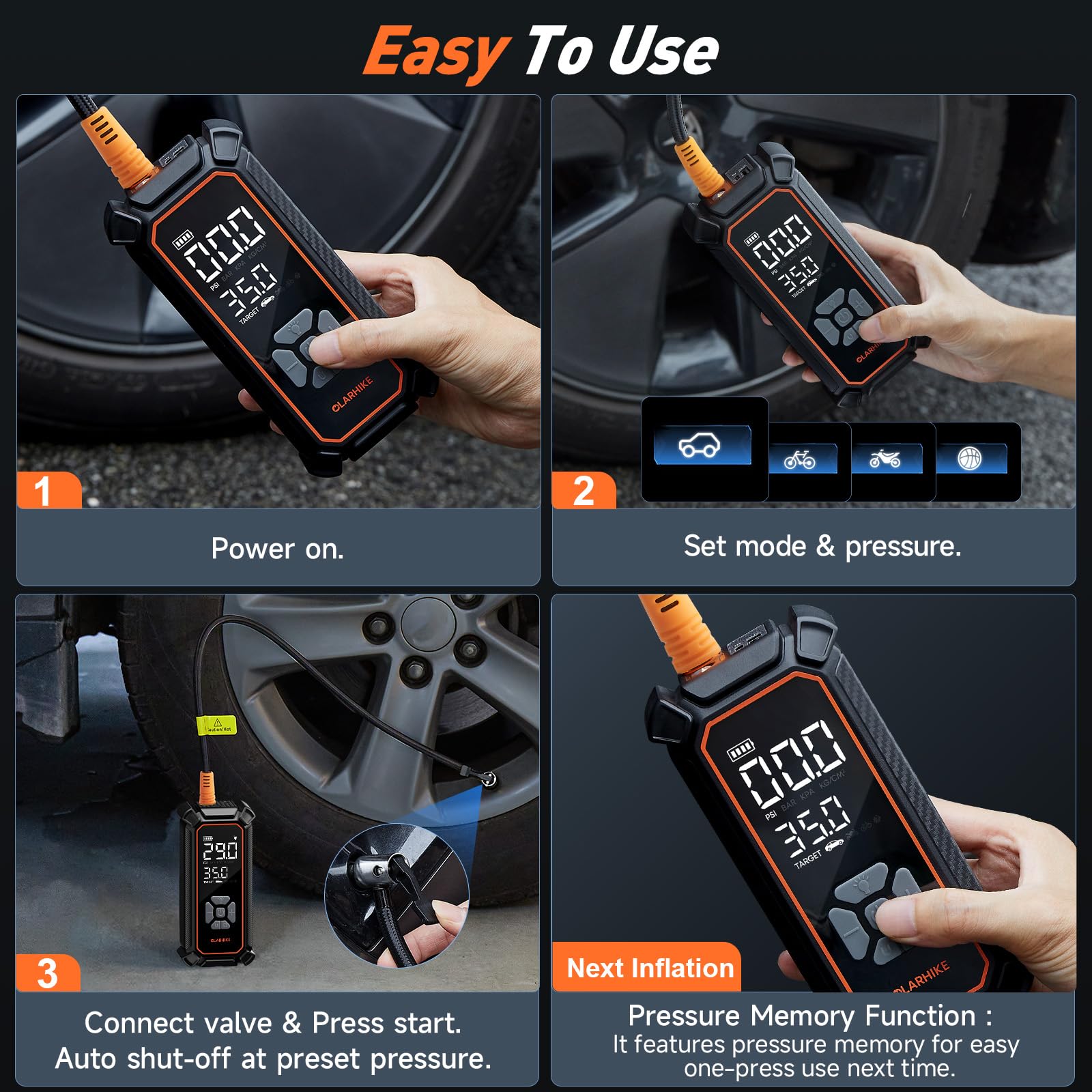 OlarHike Tire Inflator Portable Air Compressor, with Premium Storage Case by Homemaintenancesupplies.com