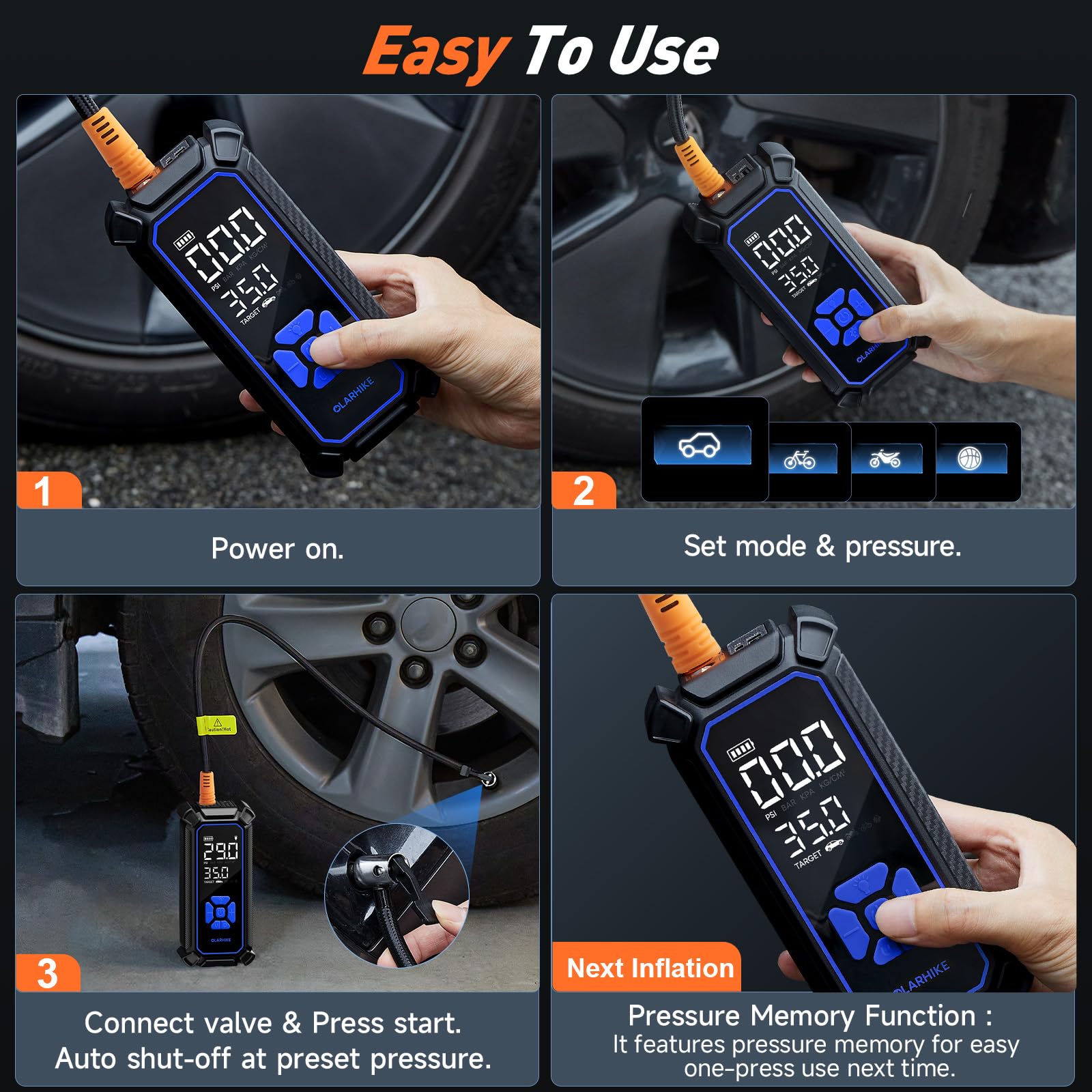 OlarHike Tire Inflator Portable Air Compressor, with Premium Storage Case by Homemaintenancesupplies.com