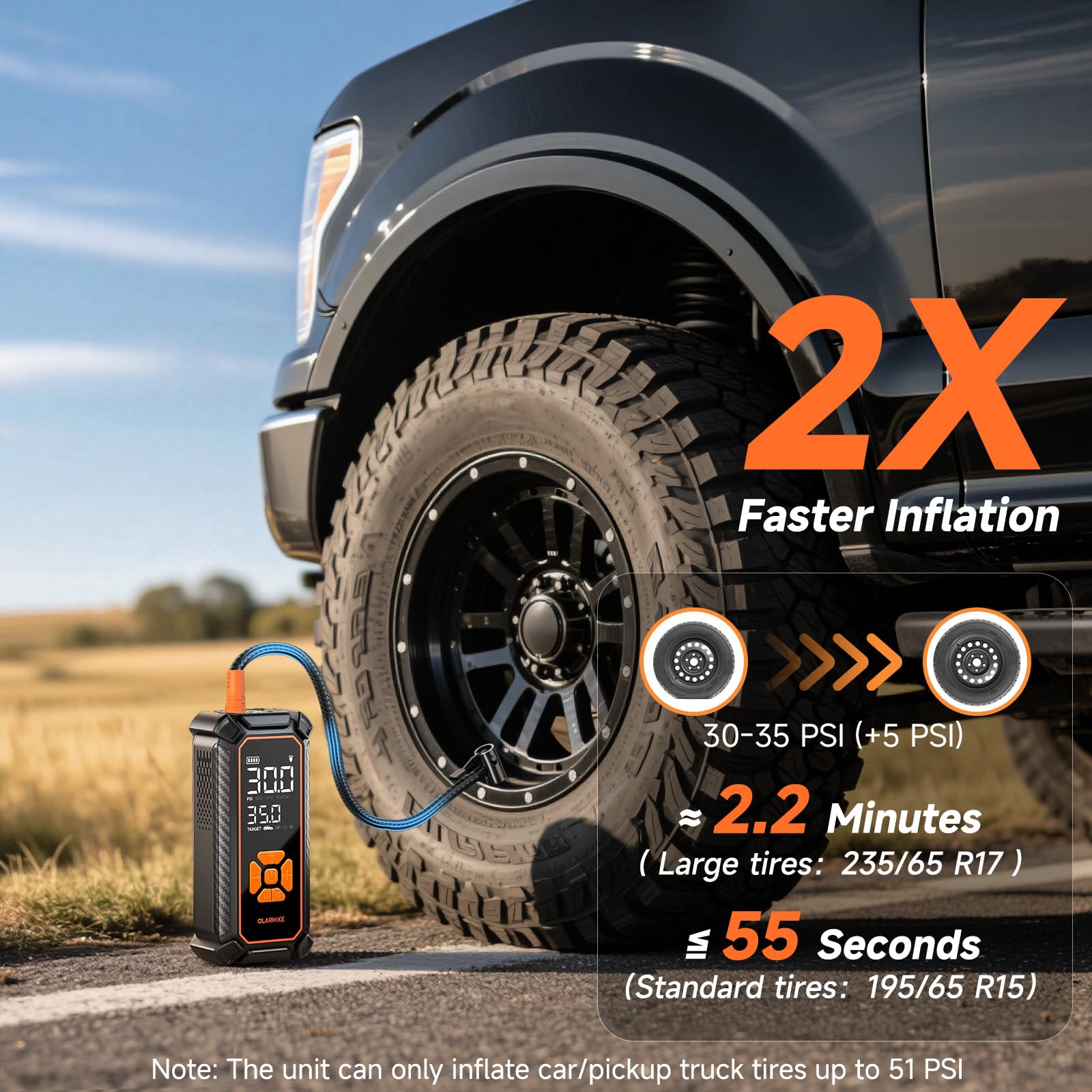 OlarHike Tire Inflator Portable Air Compressor, with Premium Storage Case by Homemaintenancesupplies.com