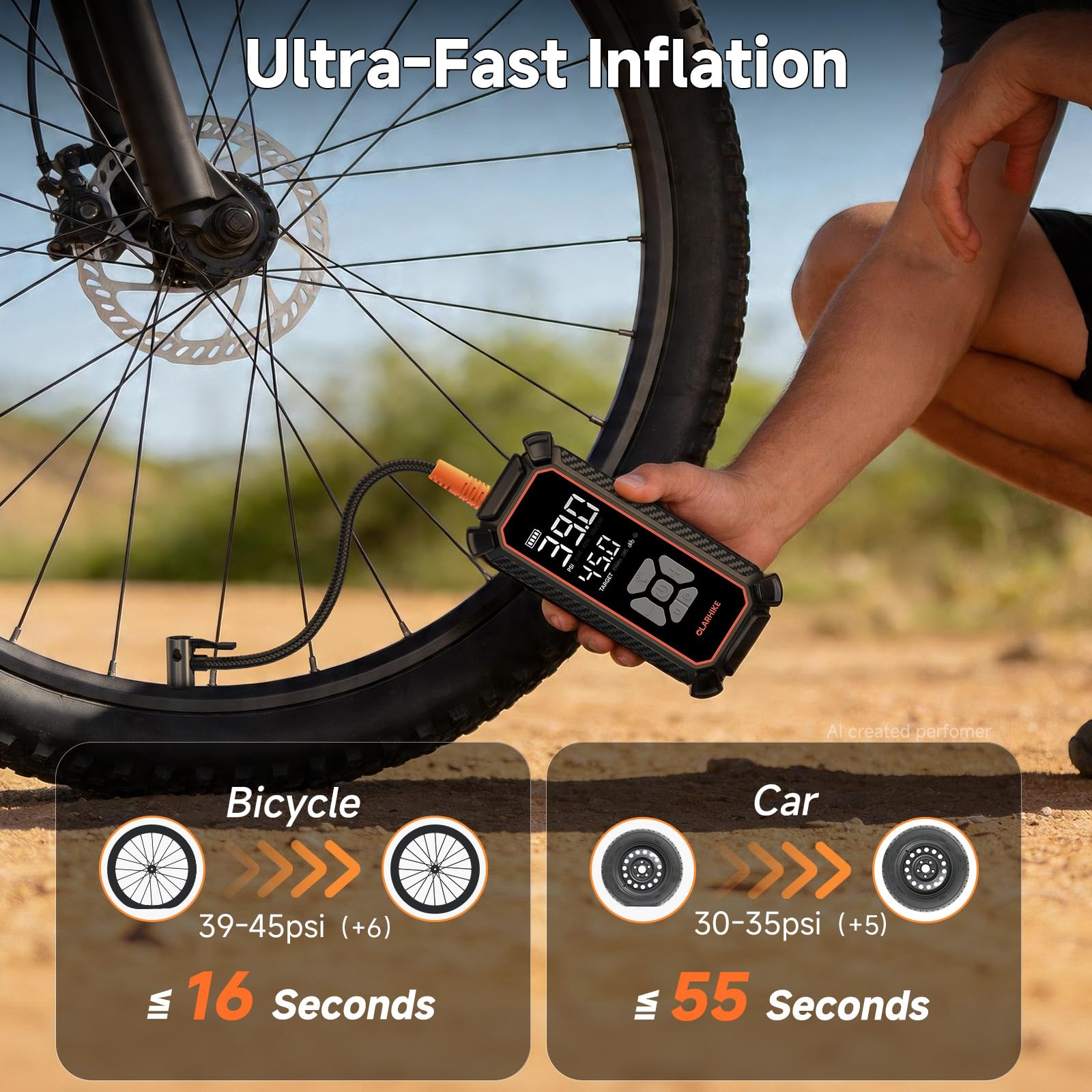 OlarHike Tire Inflator Portable Air Compressor, with Premium Storage Case by Homemaintenancesupplies.com