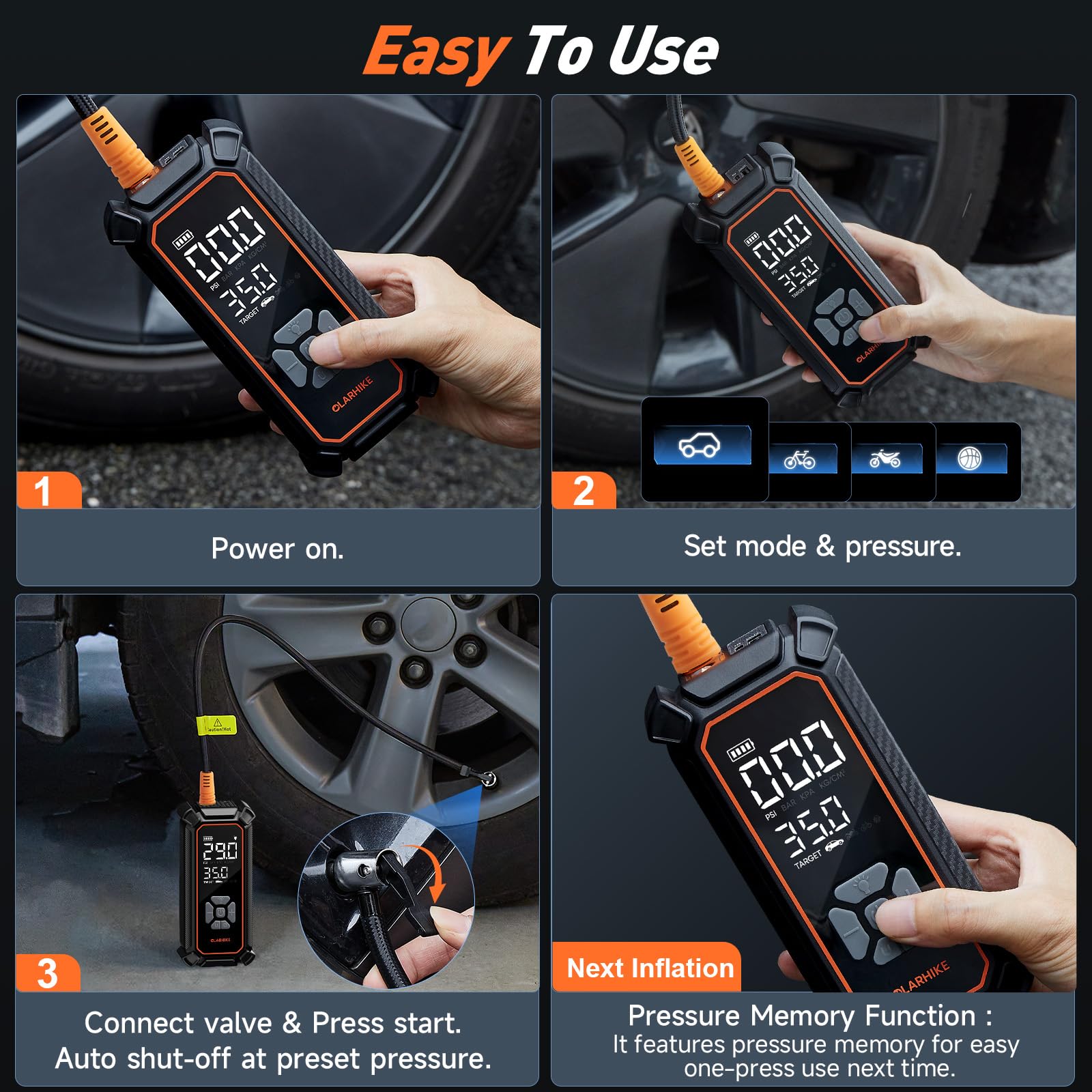 OlarHike Tire Inflator Portable Air Compressor, with Premium Storage Case by Homemaintenancesupplies.com