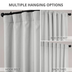 Faux Linen Room Darkening Curtains - 1 Panel, 50W X 96L, Color Oyster by Homemaintenancesupplies2