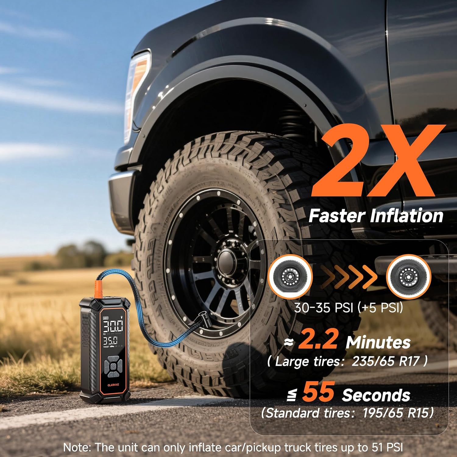 OlarHike Tire Inflator Portable Air Compressor, with Premium Storage Case by Homemaintenancesupplies.com