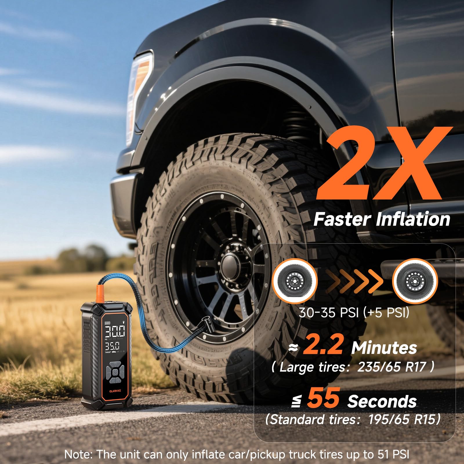 OlarHike Tire Inflator Portable Air Compressor, with Premium Storage Case by Homemaintenancesupplies.com