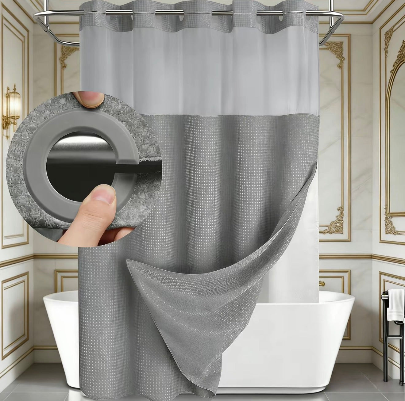 SnapLiner Shower Curtain by V.I.P Digital Presence