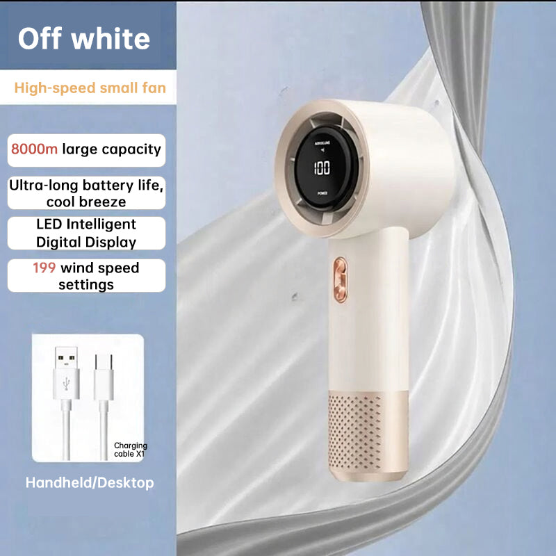 6 Fan Handheld High Speed Fan Mini Portable AC 199 Level Adjustable Personal Cooler for Travel Gym Outdoor by eprolo