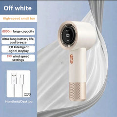 6 Fan Handheld High Speed Fan Mini Portable AC 199 Level Adjustable Personal Cooler for Travel Gym Outdoor by eprolo