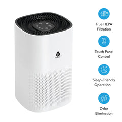 Pursonic Purify & Relax Home Wellness Bundle - True HEPA Air Purifier & 6 Pack of 100% Pure Essential Oils Blends by Pursonic