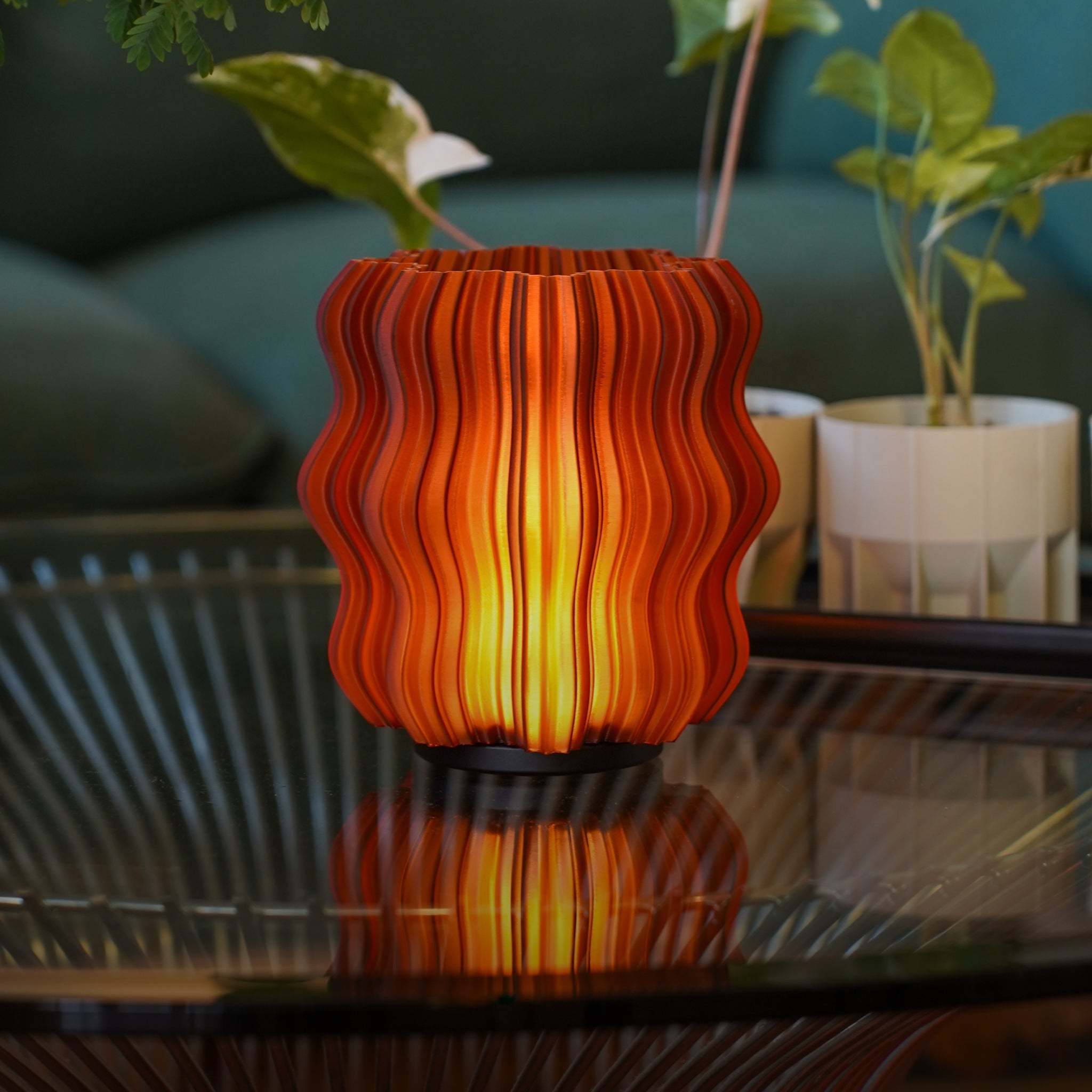 Cordless Mini Wavy Lamp by Wooj Design