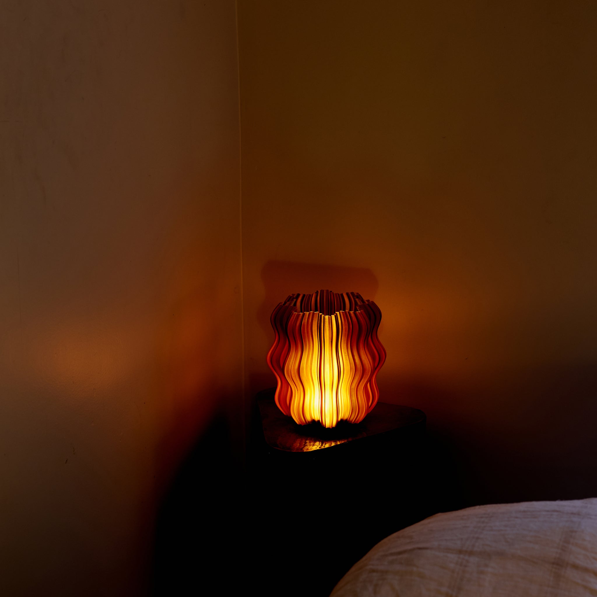 Cordless Mini Wavy Lamp by Wooj Design