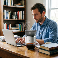 Mini Electric Coffee Grinder & Brewer – Automatic Drip Coffee Maker with Stirring Cup by eprolo