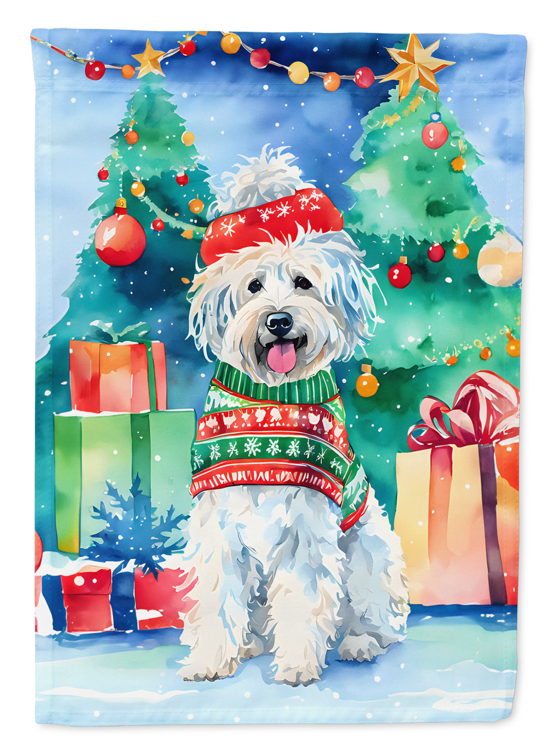 Puli Christmas House Flag by Caroline's Treasures