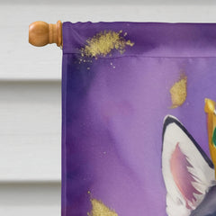 Siberian Husky King of Mardi Gras House Flag by Caroline's Treasures