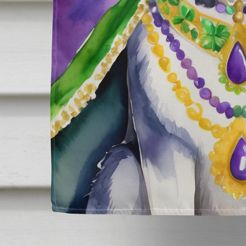 Siberian Husky King of Mardi Gras House Flag by Caroline's Treasures