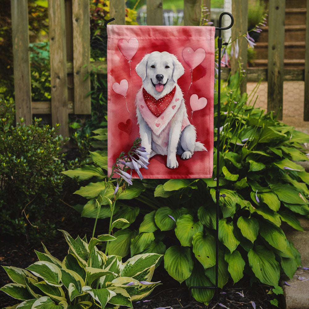 Kuvasz My Valentine Garden Flag by Caroline's Treasures